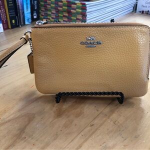 Coach Yellow Leather Wristlet